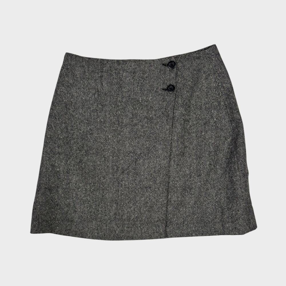 Hugo Buscati Collection Size 6 Wool Blend Pencil Skirt Side Button Closure